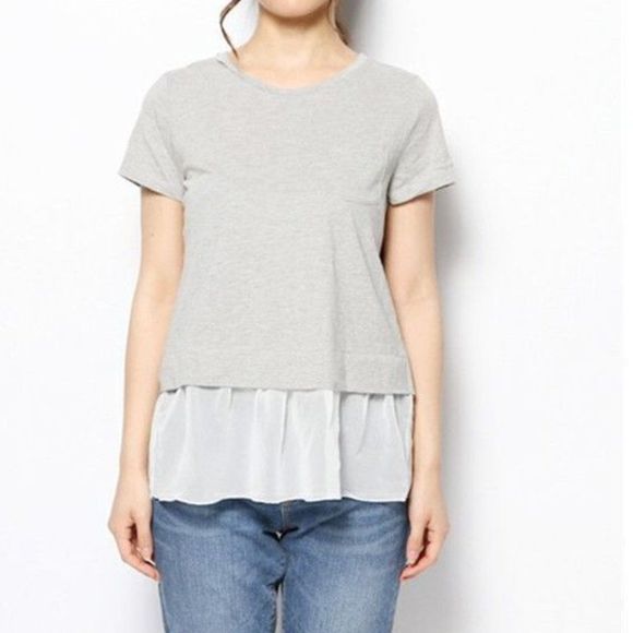 Mock Two-Piece Short-Sleeve Top - Picture 7 of 7